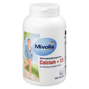 کلسیم + ویتامین D3 میولیس (Mivolis Calcium + Vitamin D3) 300 عدد